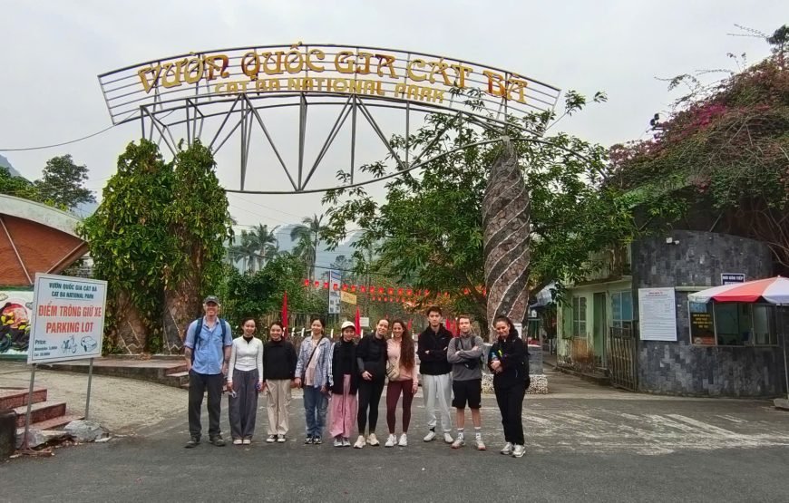 Full day trekking Cat Ba National park to Viet Hai Village , kayaking on the Lan Ha Bay