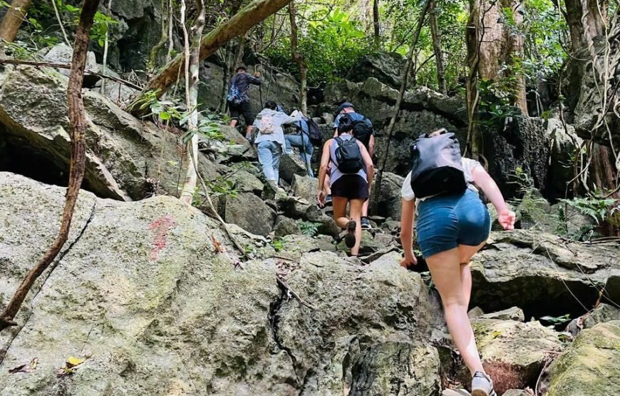 Full day trekking Cat Ba National park to Viet Hai Village , kayaking on the Lan Ha Bay